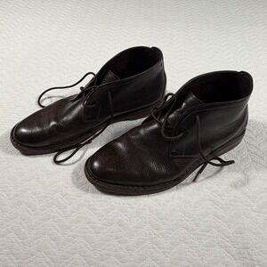 Trask Chukka Boots Mens 12M Dark Brown Leather Core Aesthetic EUC 30-2162